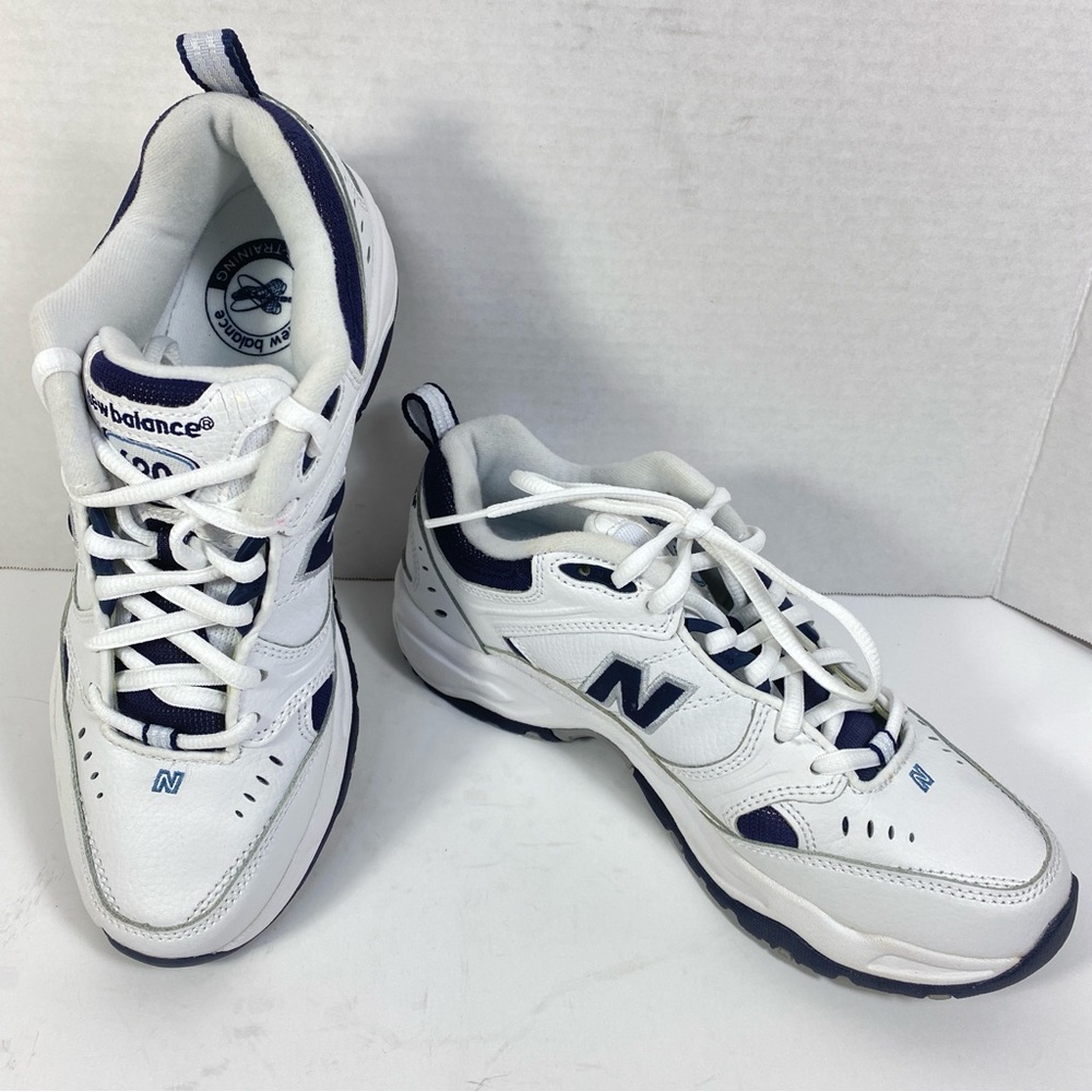 New Balance 620 Womens Sz 7.5 White/Navy Athletic Running Shoes Sneakers WX608WB